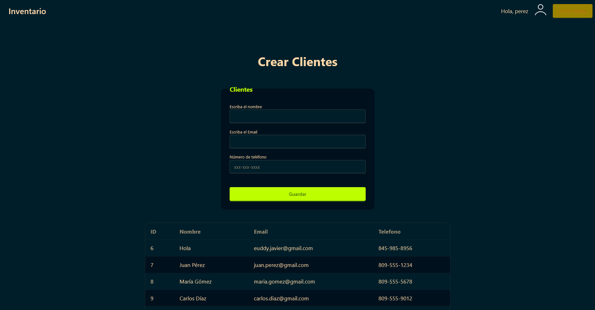 Gestor de inventario - 10