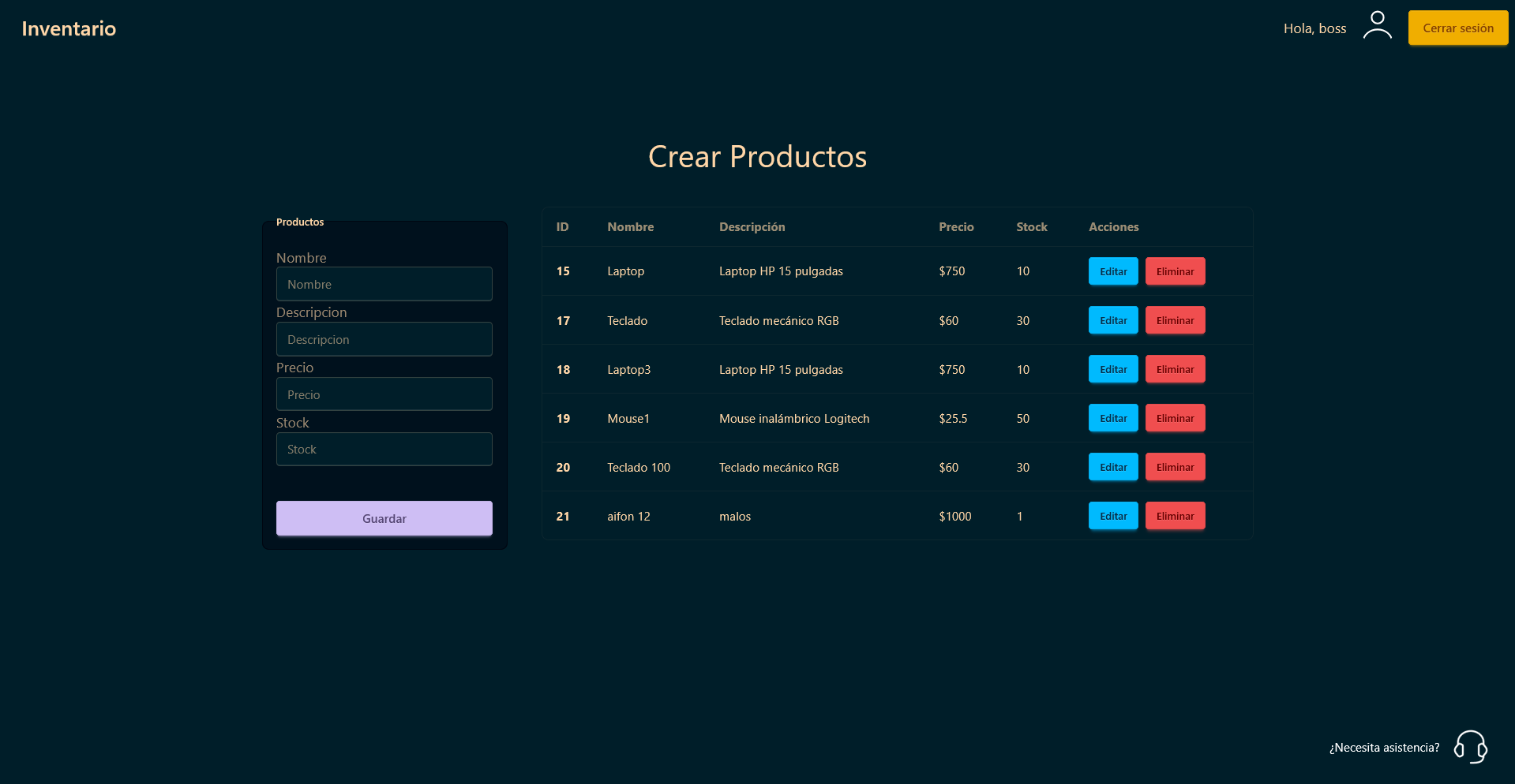 Gestor de inventario - 3