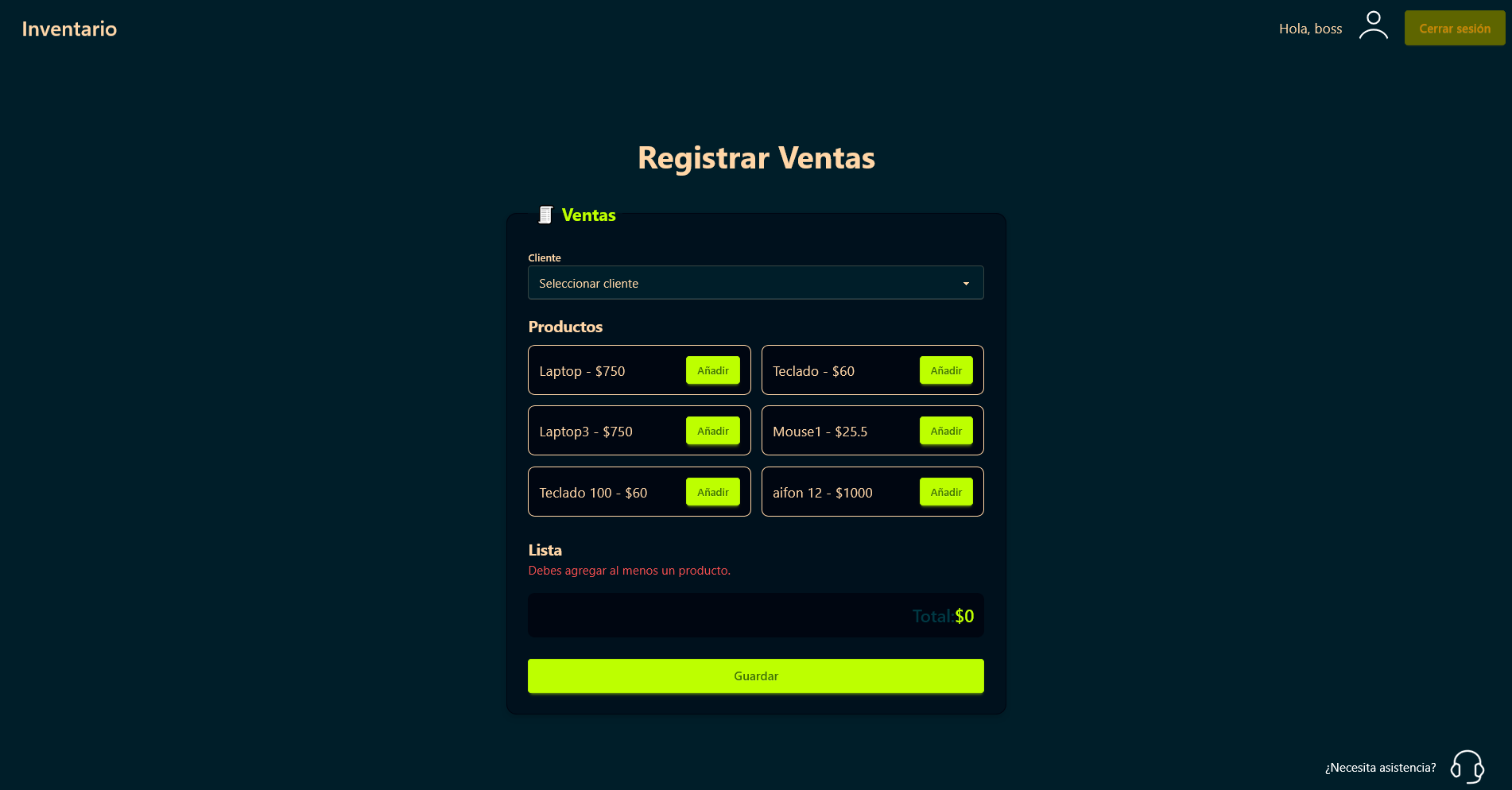 Gestor de inventario - 5