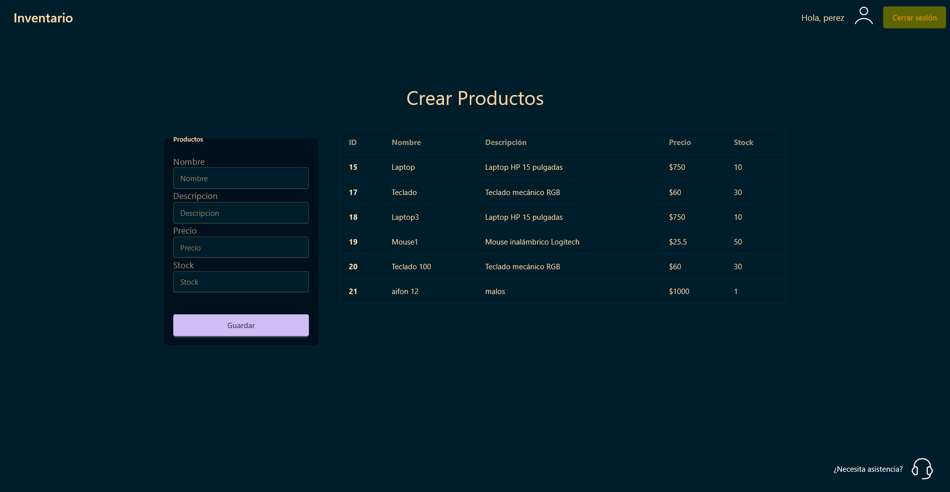 Gestor de inventario - 9